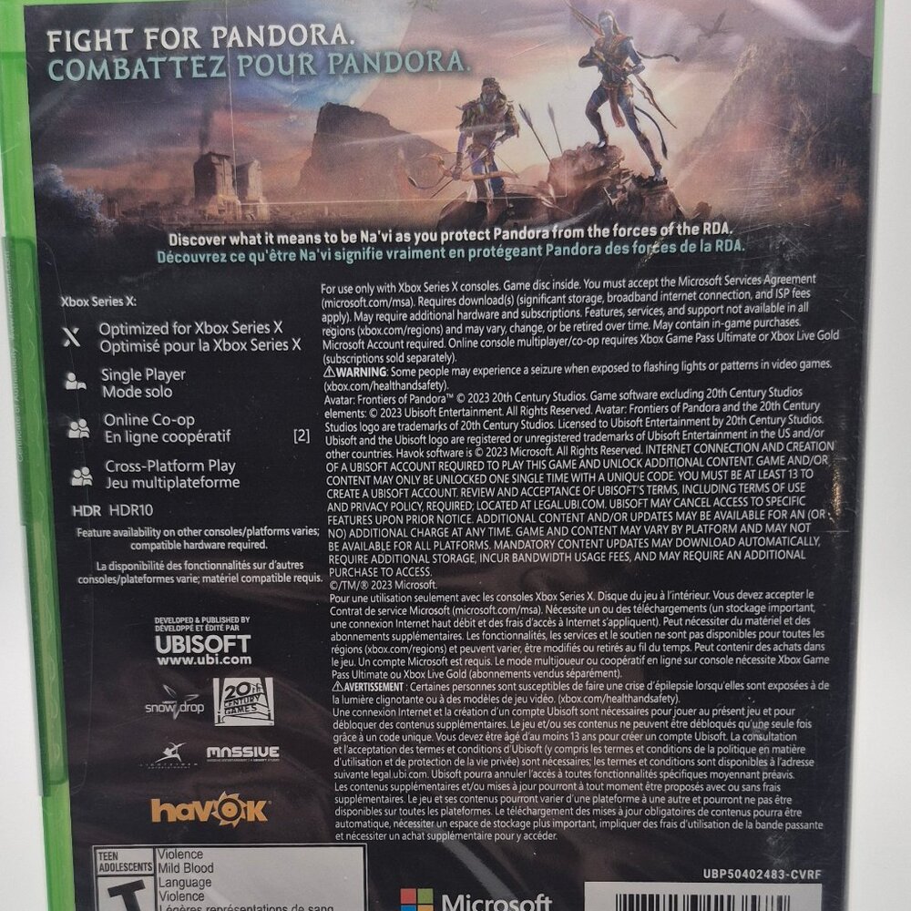 Avatar Frontiers Of Pandora Xbox One/Series X New Factory Sealed - Picture 2 of 4
